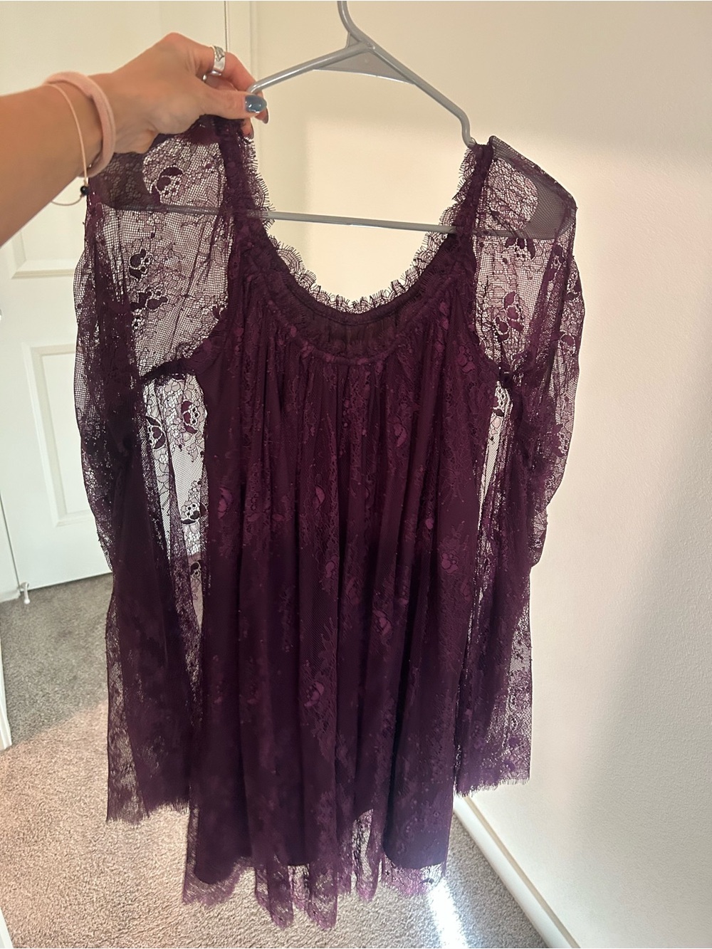 Free People Plum Lace Dress